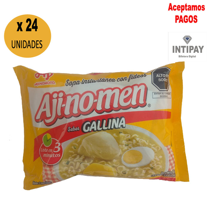 Sopa Instantánea Sabor Gallina Aji-no-men 80g x 24 PQT
